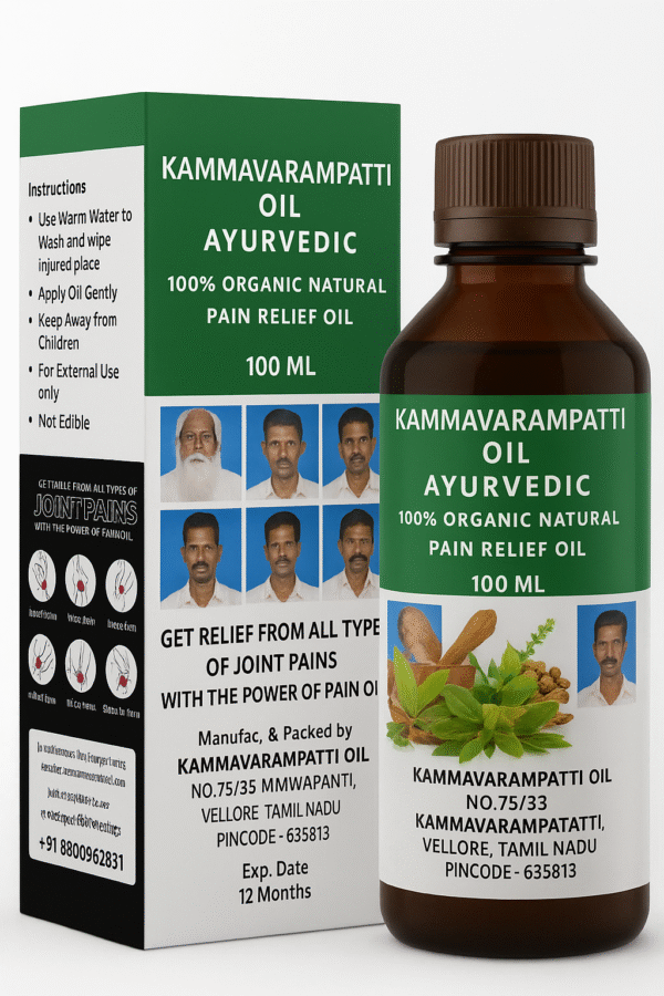 kammavarampatti ayurvedic healing oil for bone fractures, acute injuries, sprains & pain relief